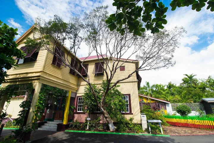 A look at the Bob Marley Museum from the One Love Cafe