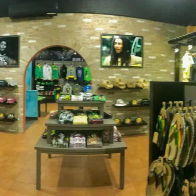 A look at the offerings in the Bob Marley gift shop